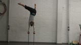 Handstand practice on canes