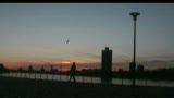 Juggling at the Rhine while sunset