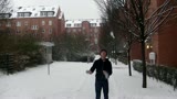 juggling in the snow