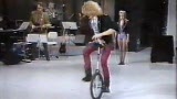 Unicyclist on talk show